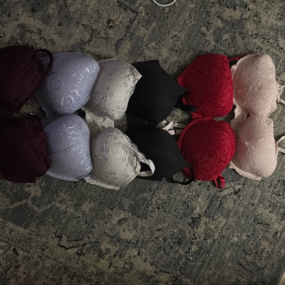 Victoria's Secret Lace Bra Set - Burgundy, Lavender, Cream, Black, Red, Pink